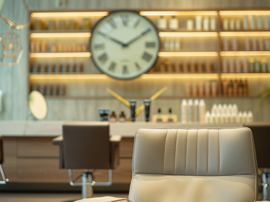 modern salon interior illustrating incentive design and retail sales pressure in a service business