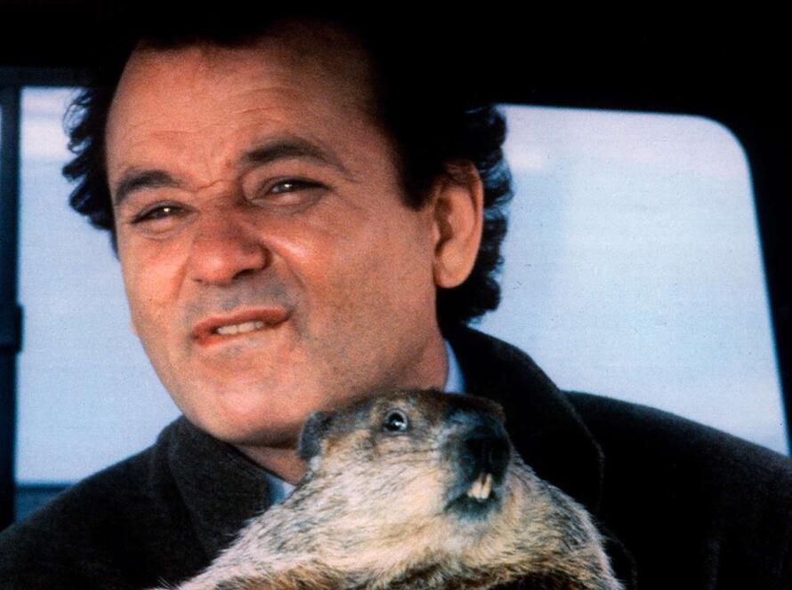 Groundhog Day scene from one of the movies I saw with my parents