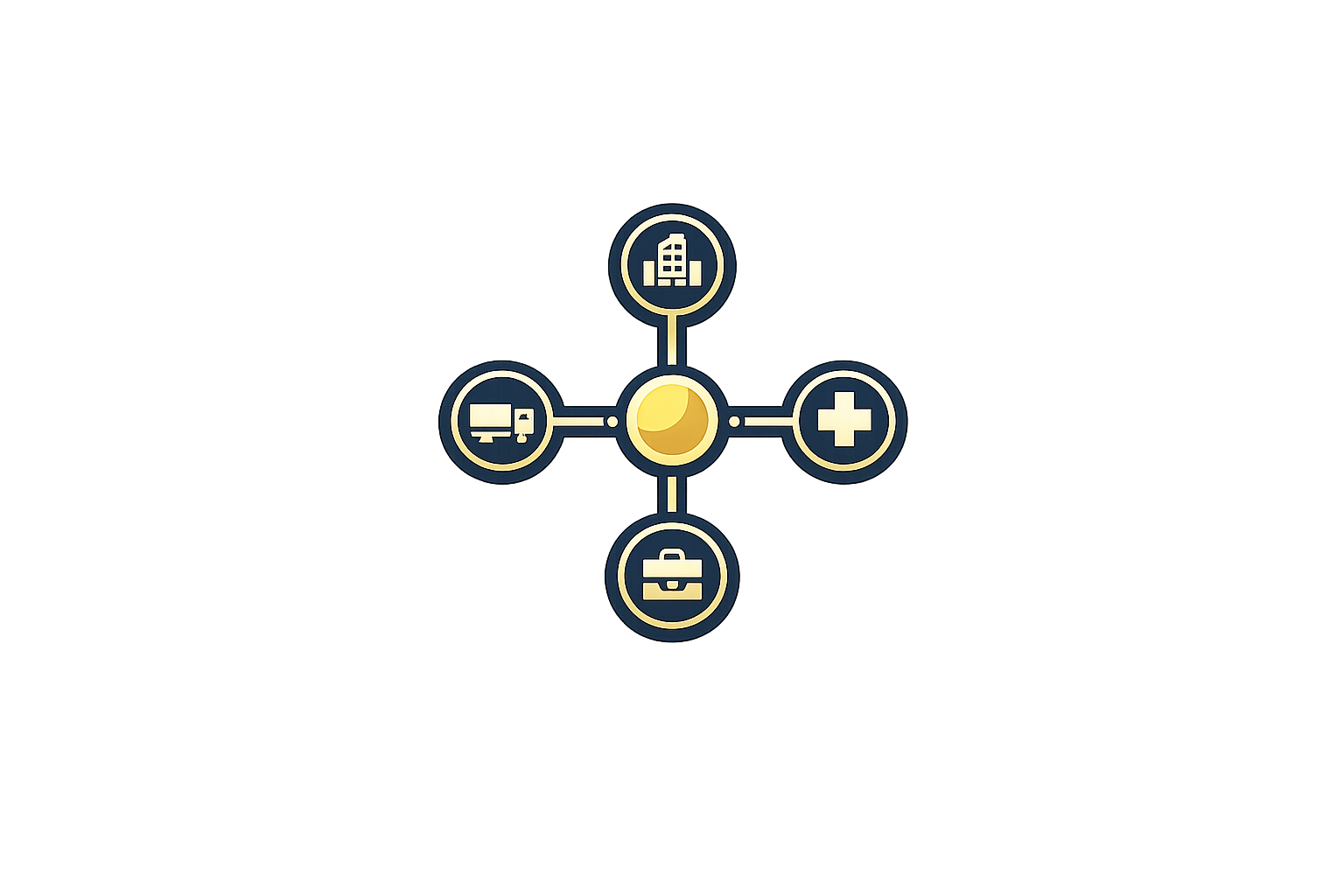 Connected industry hub representing cross-industry operational experience